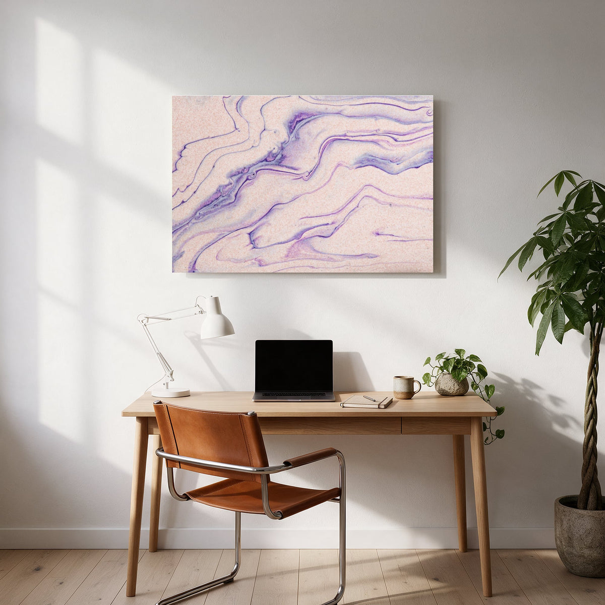 Lavender Marble Waves — office room landscape