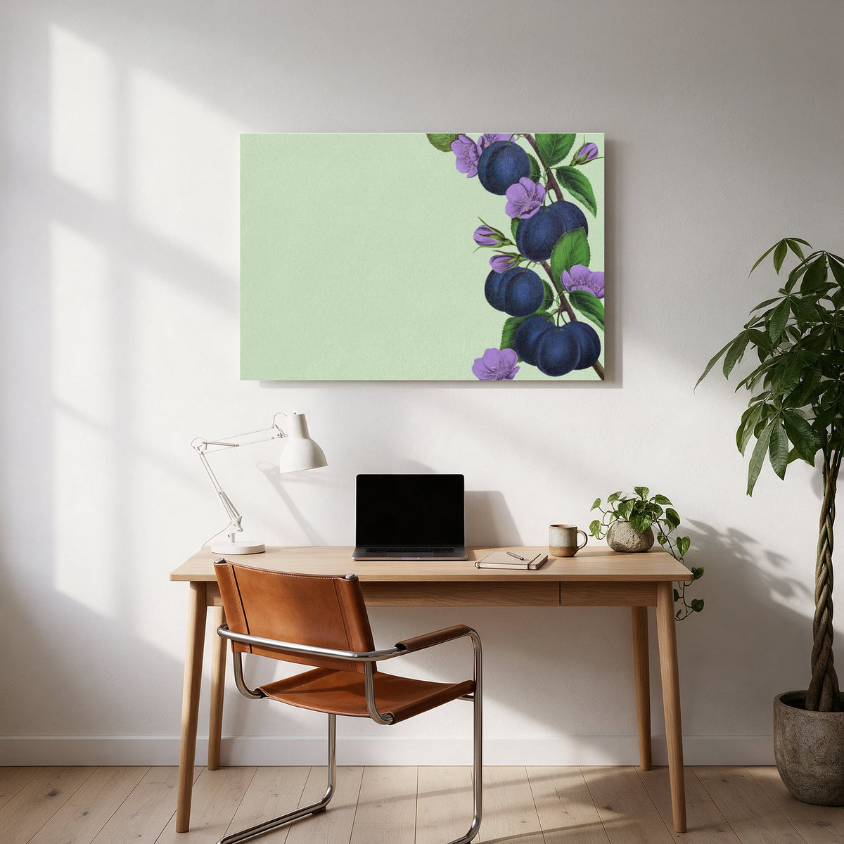 Plum Branch on Sage — office room landscape