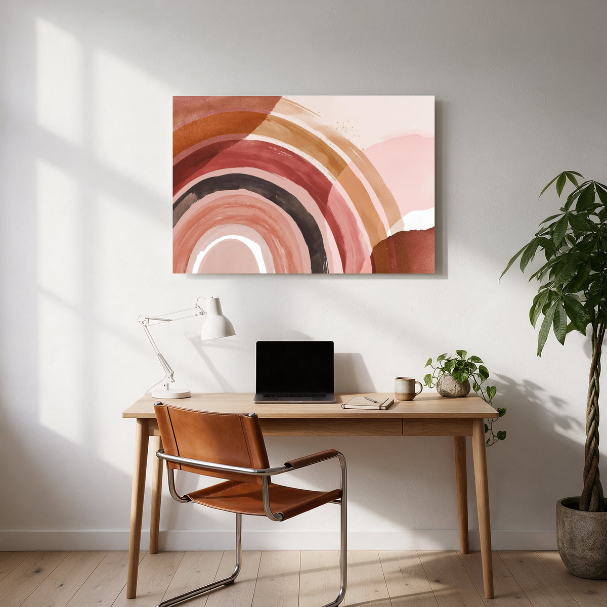 Terracotta Ripple Waves — office room landscape