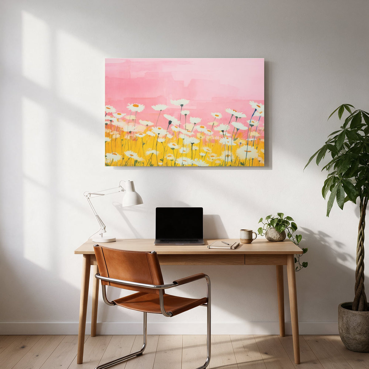 Daisy Field at Sunrise — office room landscape