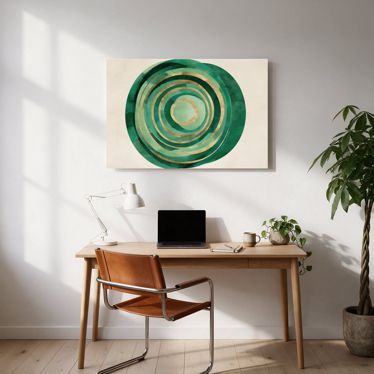 Emerald Spiral Duo — office room landscape