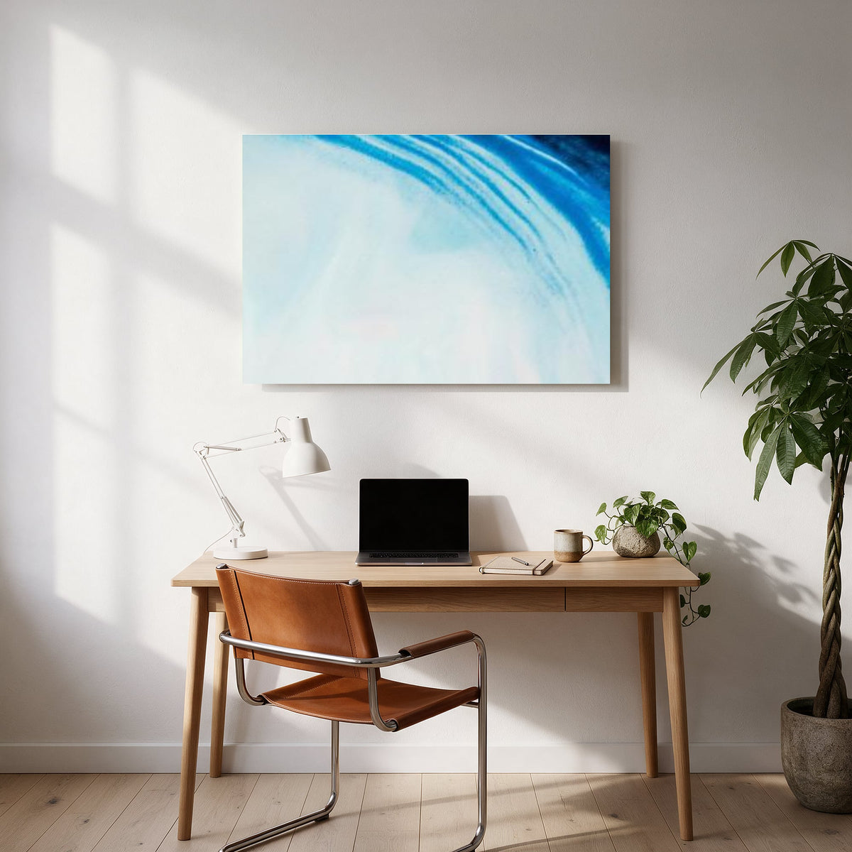Blue Marble Curve — office room landscape