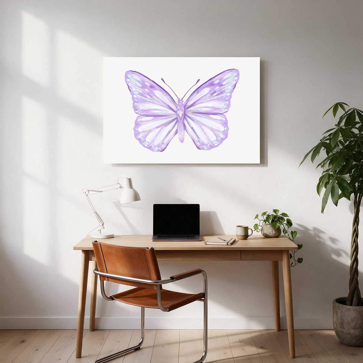 Lilac Butterfly — office room landscape