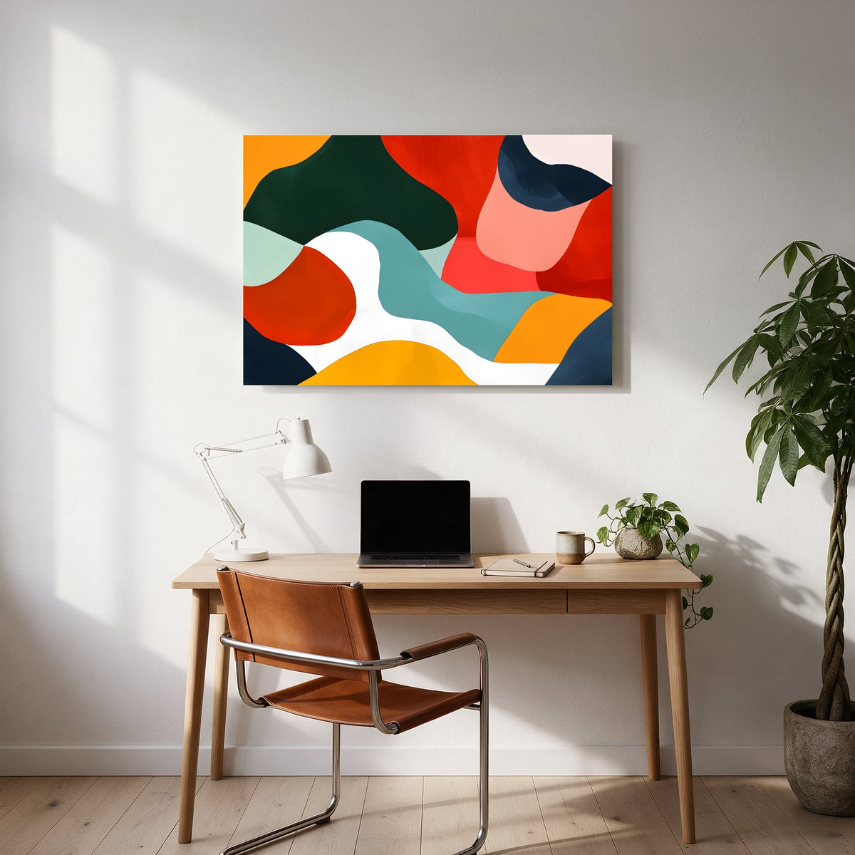 Cutout Color Waves — office room landscape