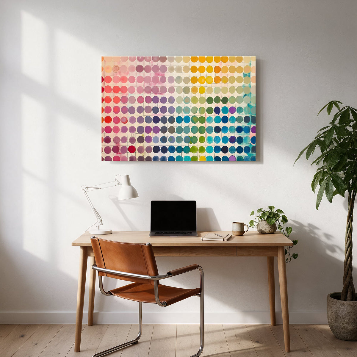 Warm Dot Gradient — office room landscape
