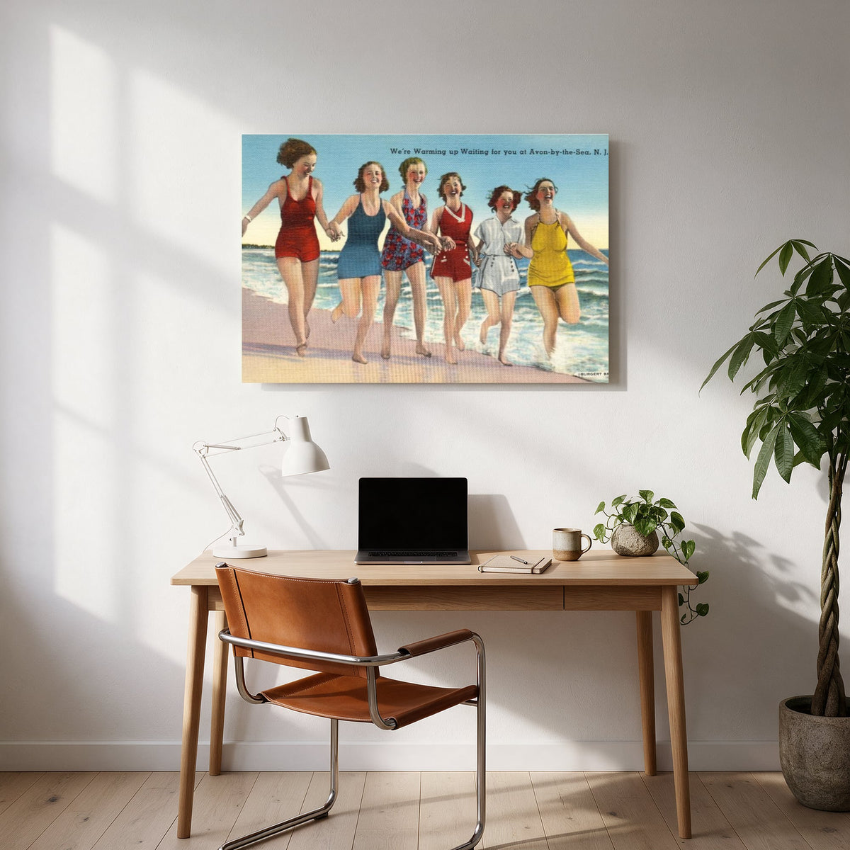 Beach Girls at Avon-by-the-Sea — office room landscape
