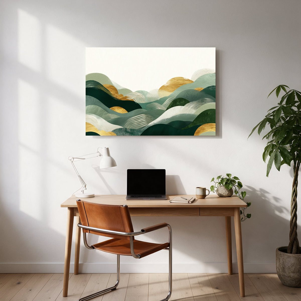 Emerald Mountain Layers — office room landscape
