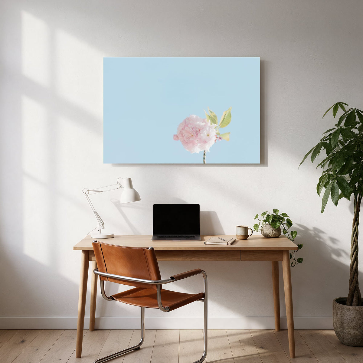 Cherry Blossom on Blue — office room landscape