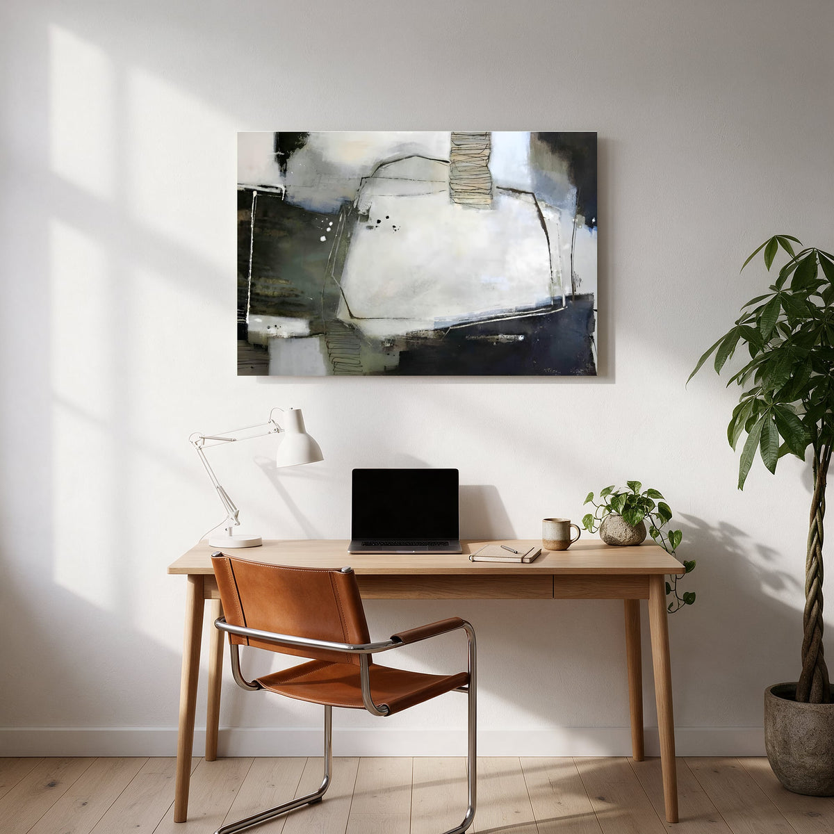 Weathered Wall Abstract — office room landscape