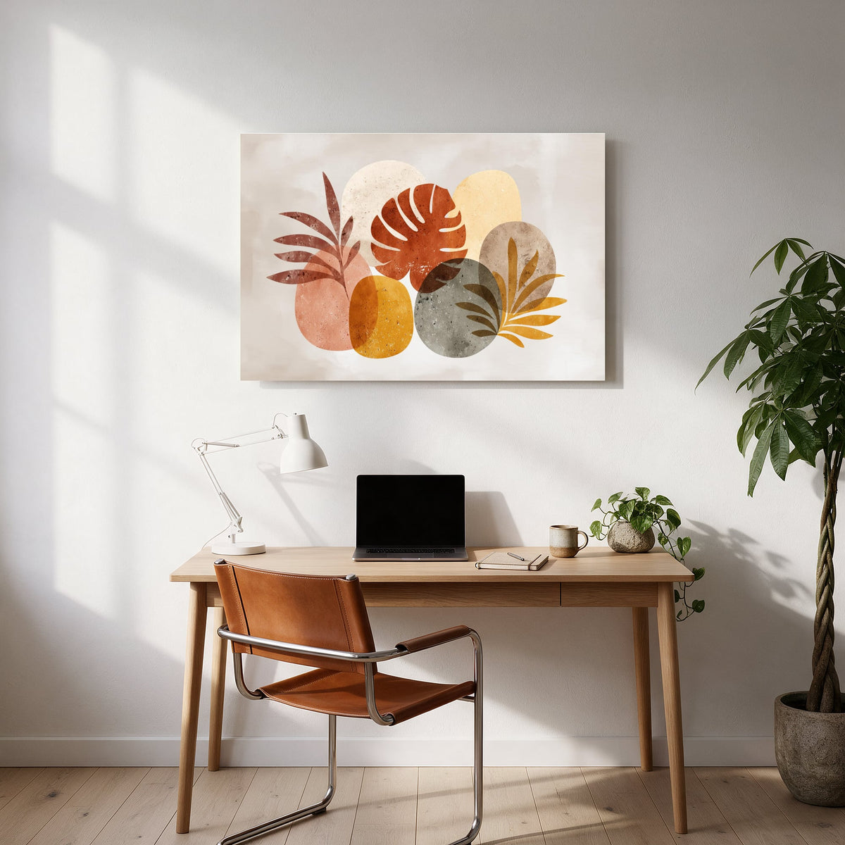 Tropical Leaf Trio — office room landscape
