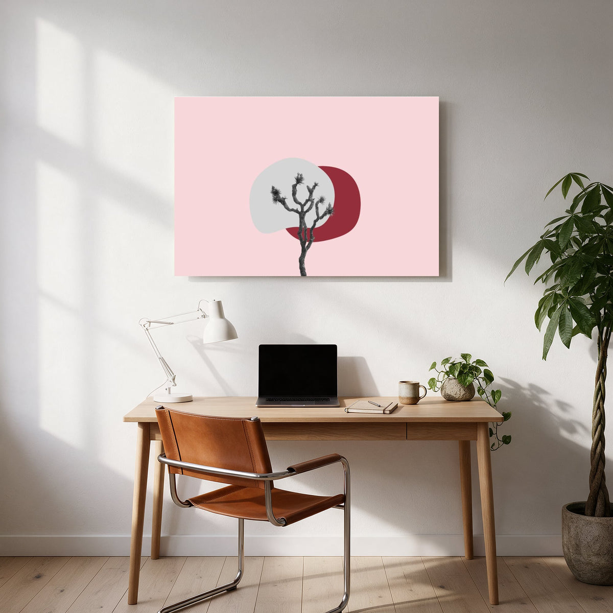Joshua Tree and Sun Blush — office room landscape
