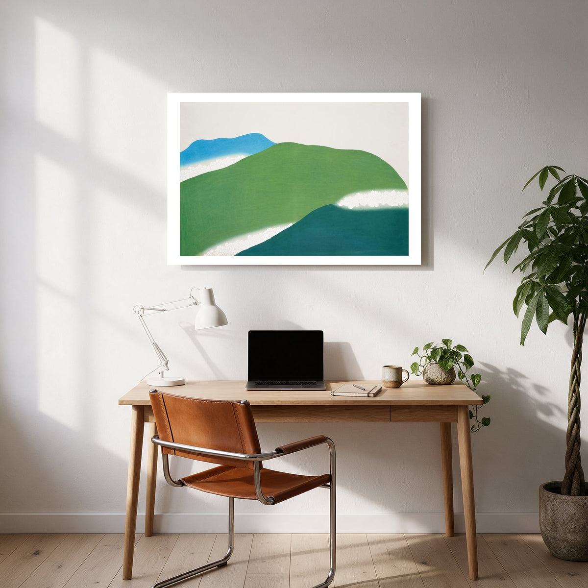 Green Hills and Blue Sky — office room landscape