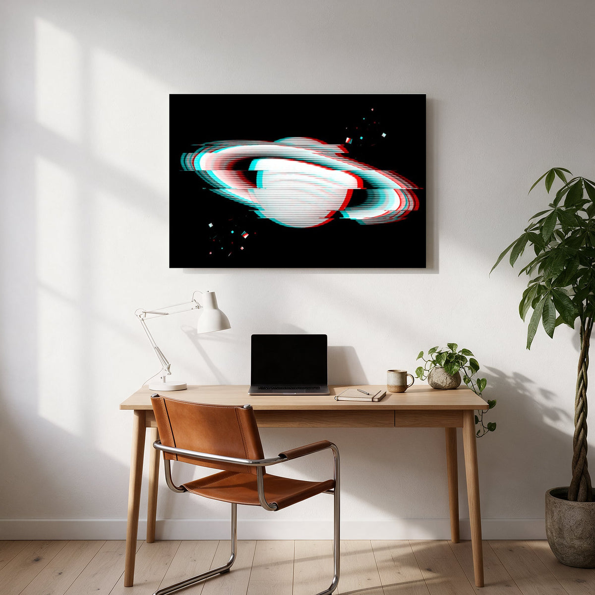 Glitch Saturn — office room landscape