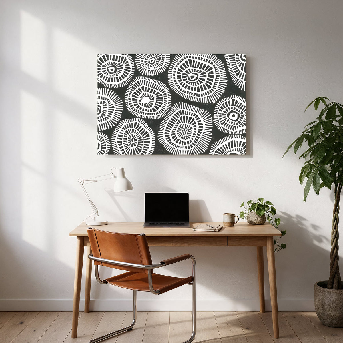 Radiant Ink Discs — office room landscape