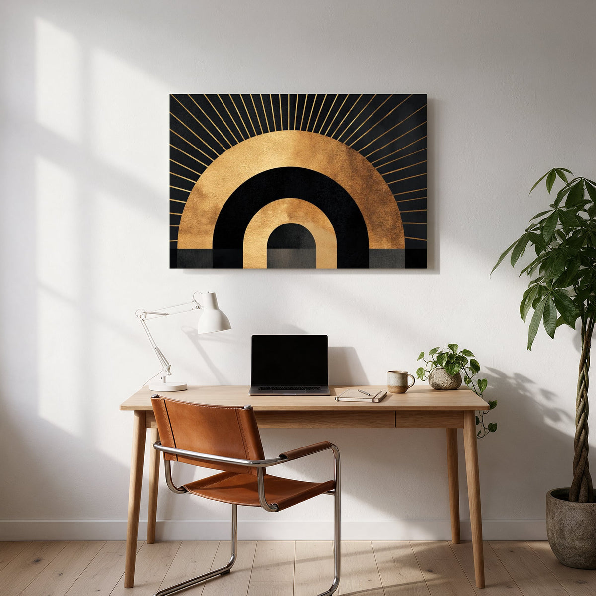 Art Deco Sunrise Arch — office room landscape