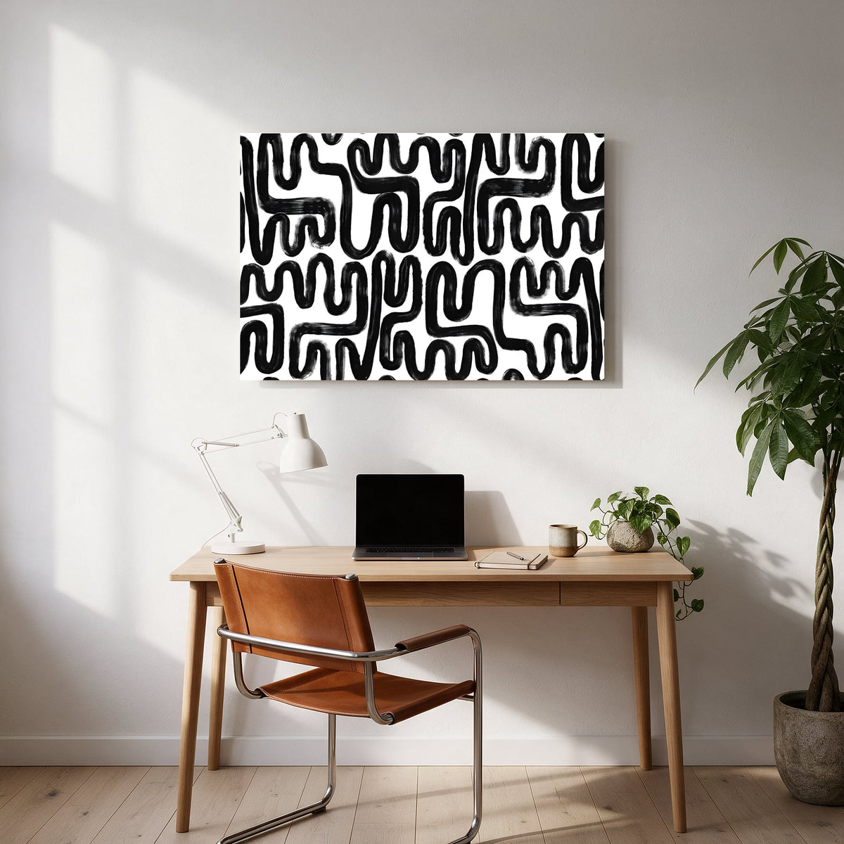 Squiggle Pattern — office room landscape