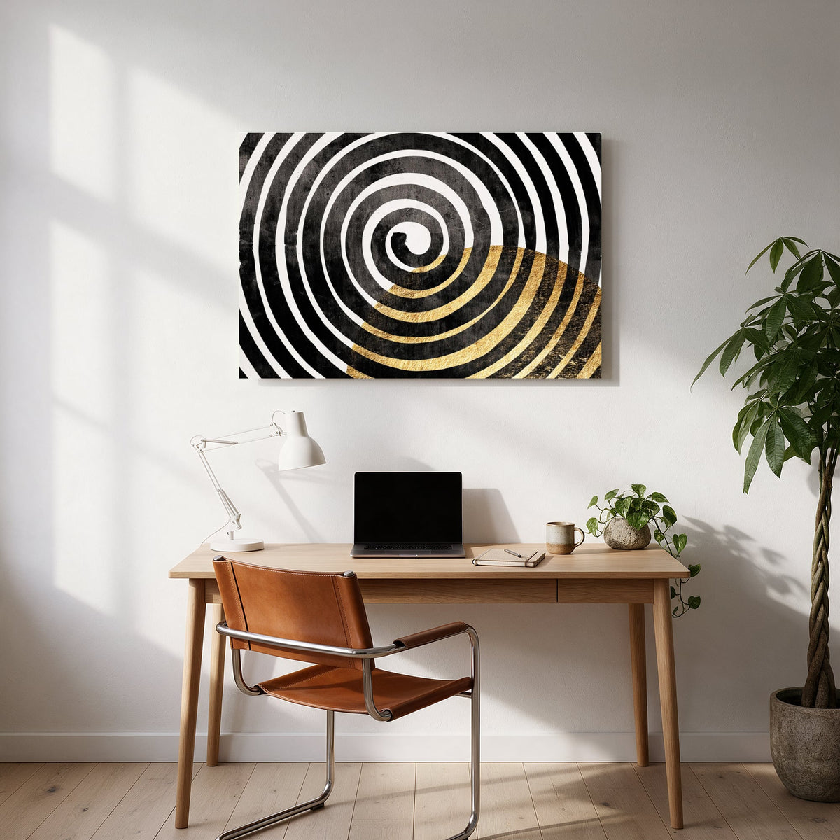 Spiral Rings Descent — office room landscape