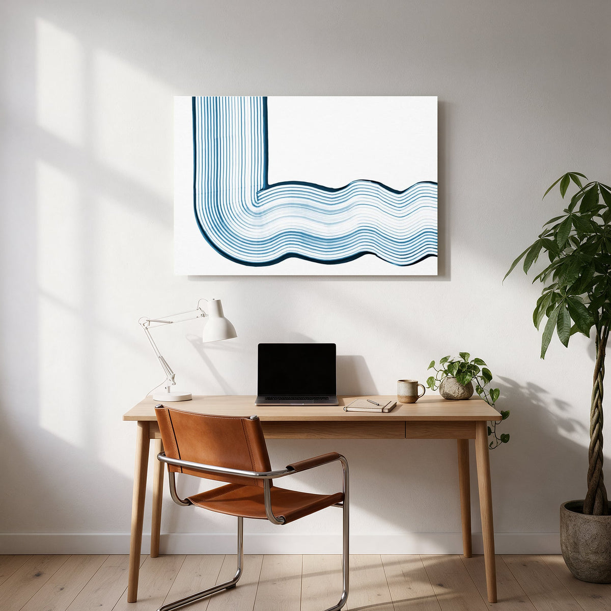 Blue Ribbon Lines — office room landscape