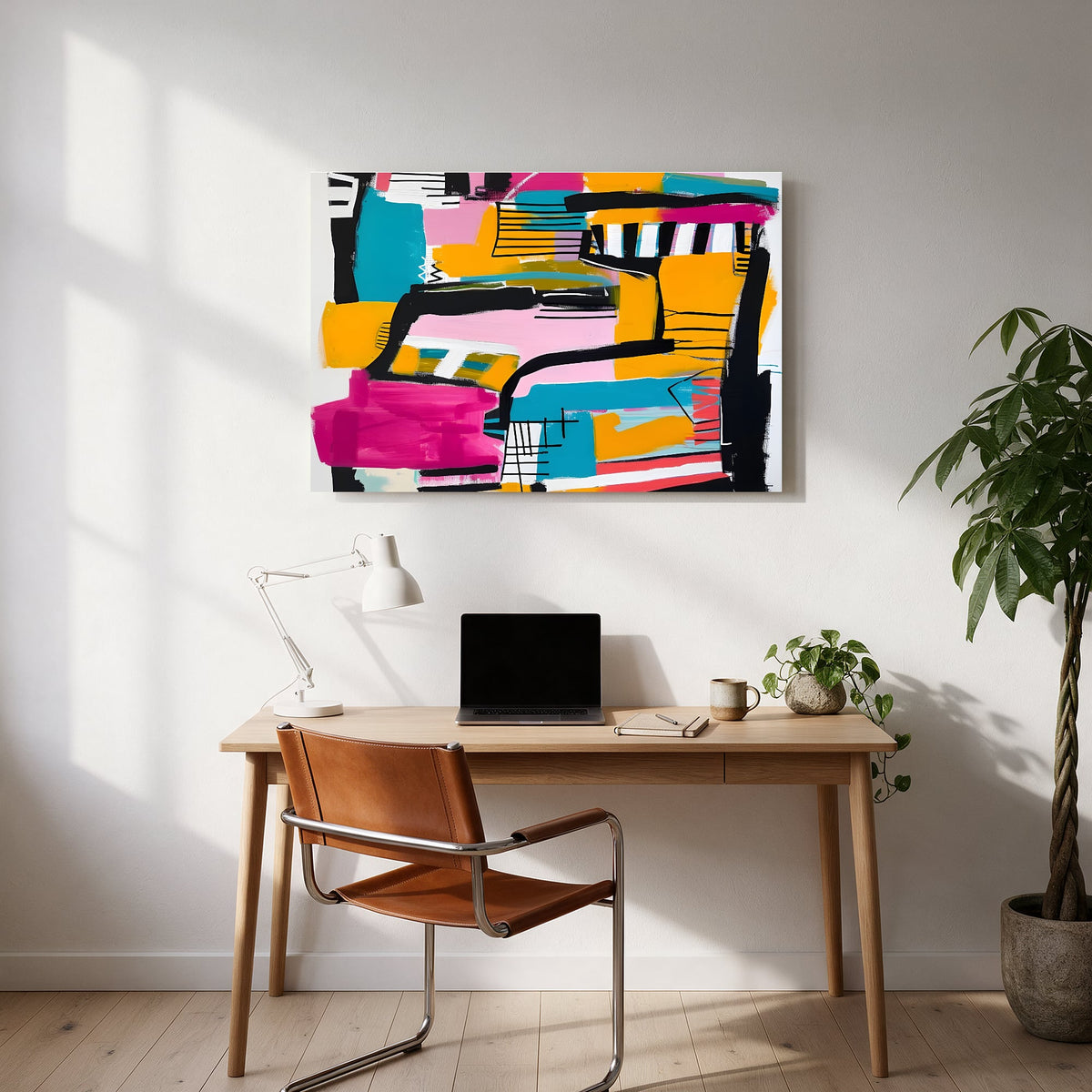 Energetic Brushwork — office room landscape