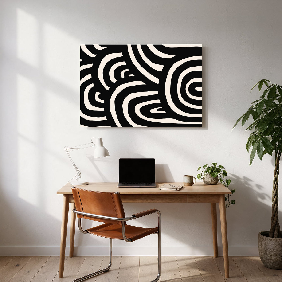 Swirling Loop Pattern — office room landscape
