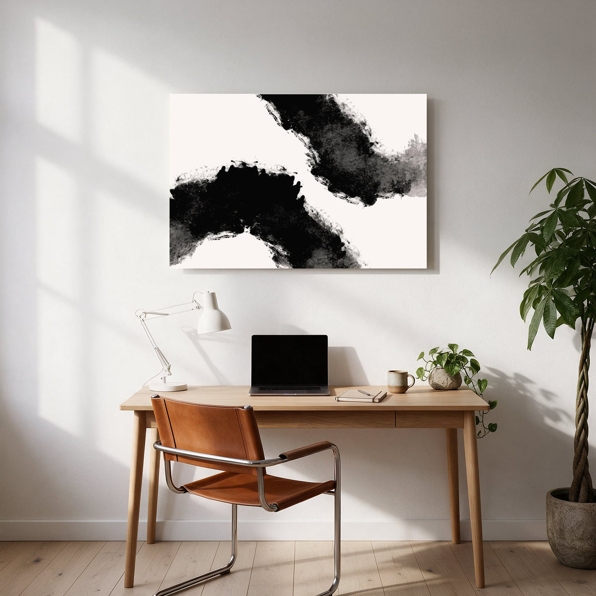 Ink Splash Duet — office room landscape