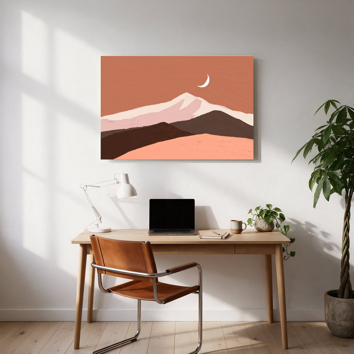 Crescent Moon Mountain — office room landscape