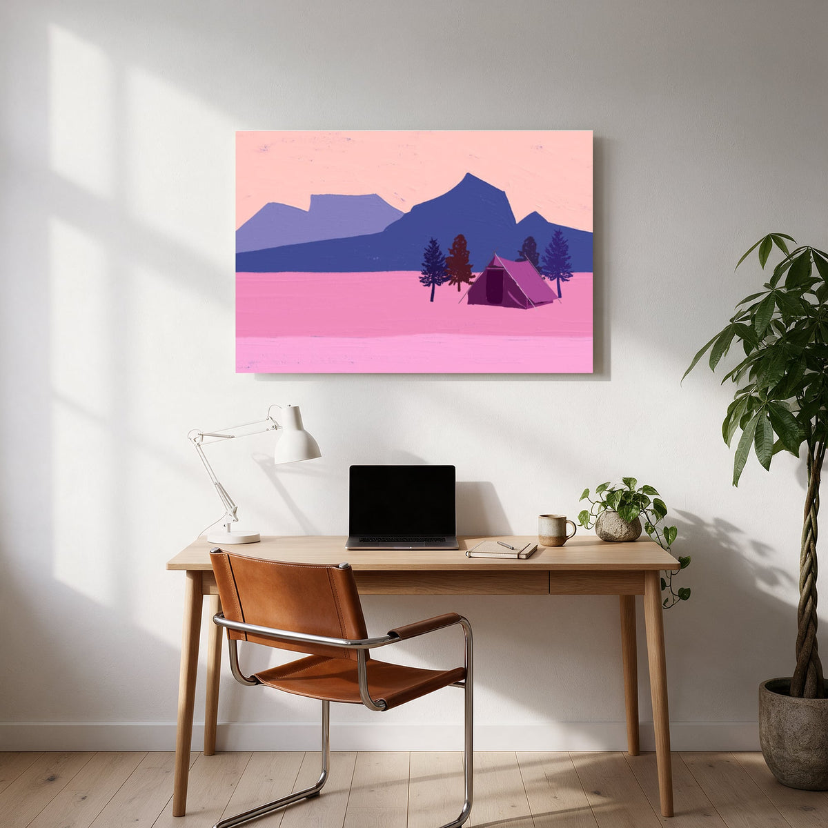 Camp Tent Sunset — office room landscape