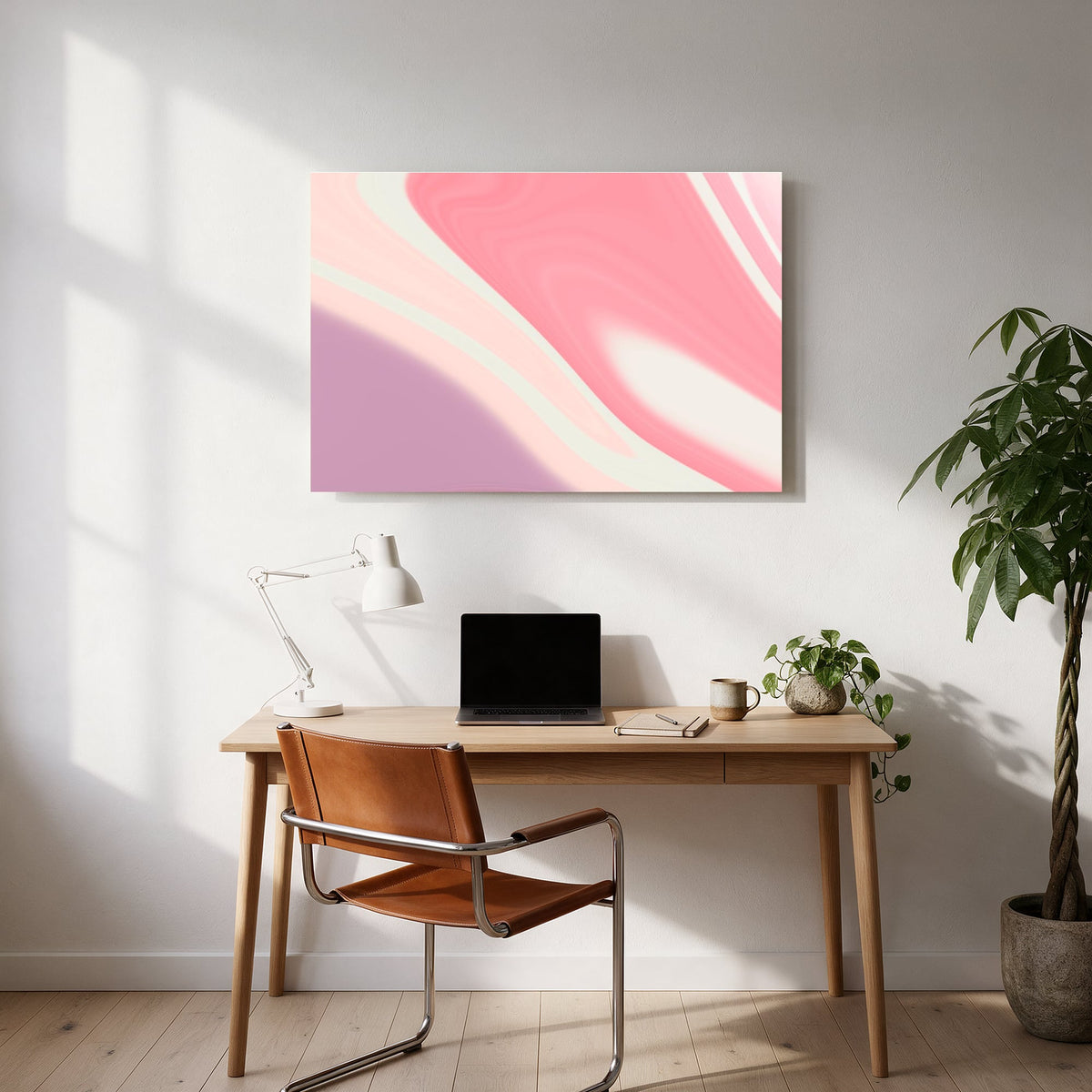 Pink Marble Flow — office room landscape