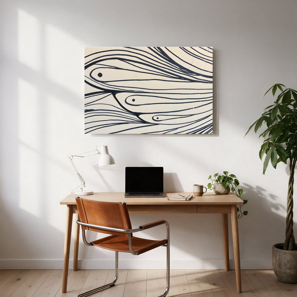 Wood Grain Lines — office room landscape