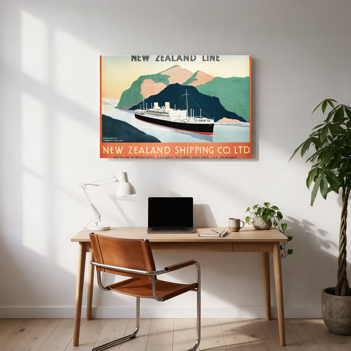 New Zealand Shipping Steamer — office room landscape