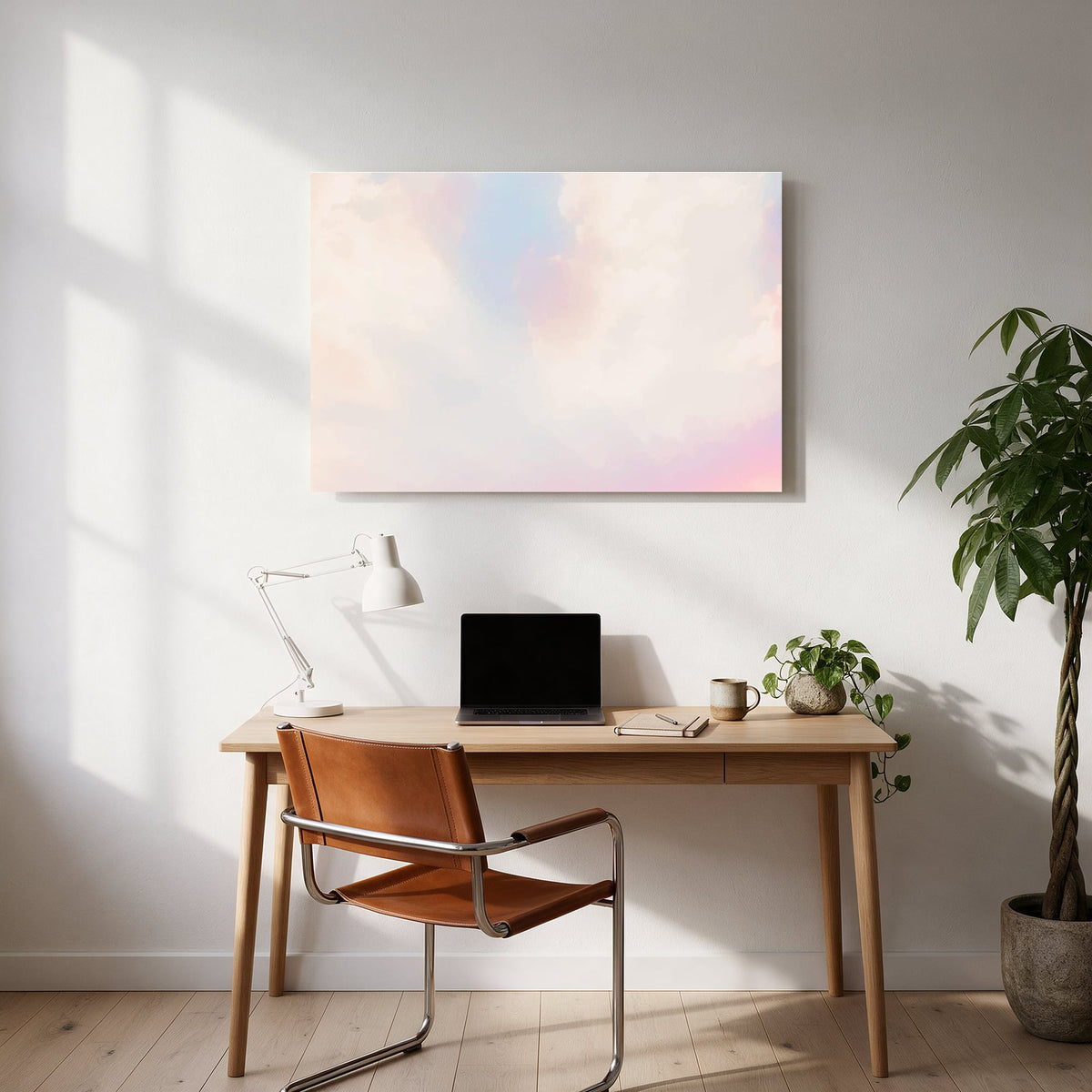 Pink and Blue Clouds Wash — office room landscape