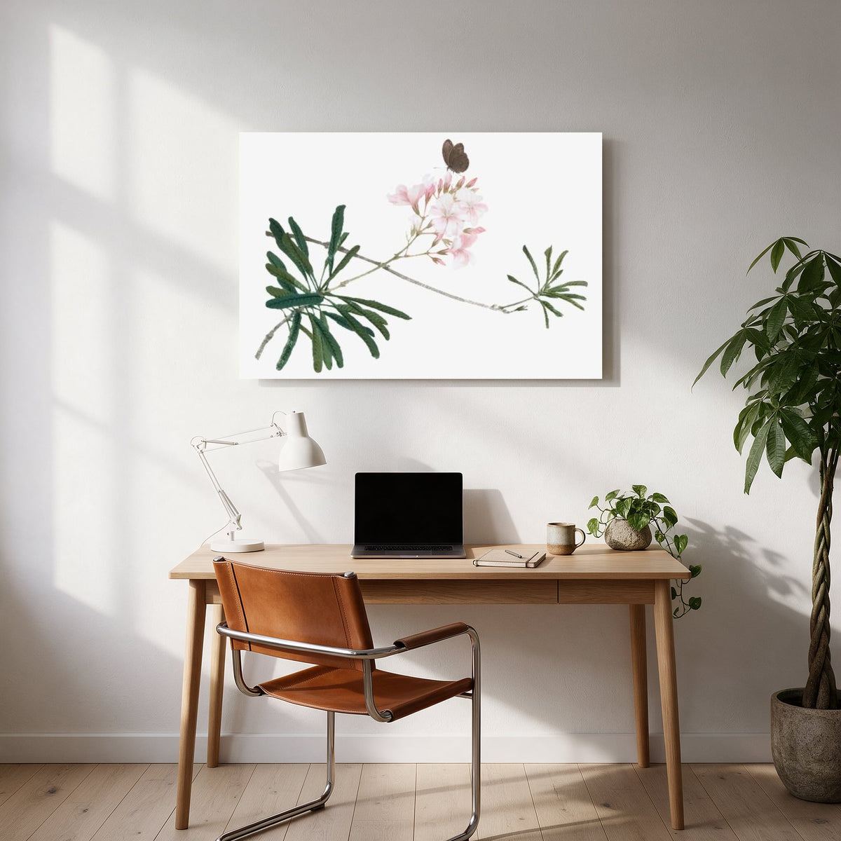 Oleander and Butterfly — office room landscape