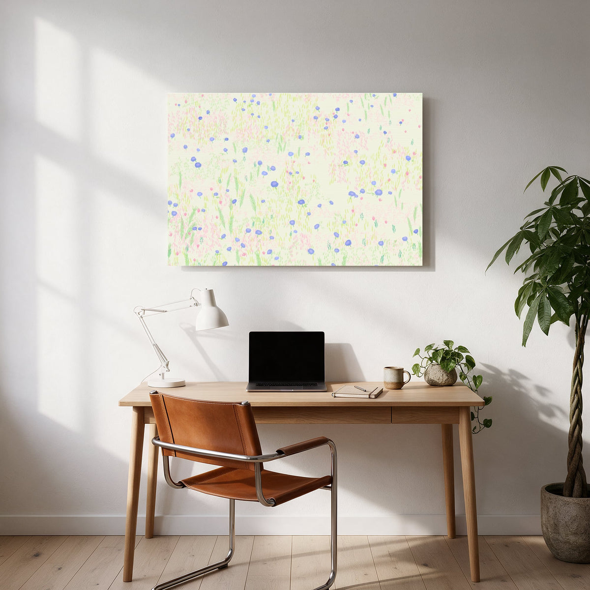 Pastel Wildflowers — office room landscape