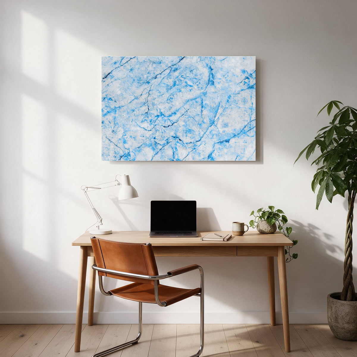 Blue Marble Veins — office room landscape