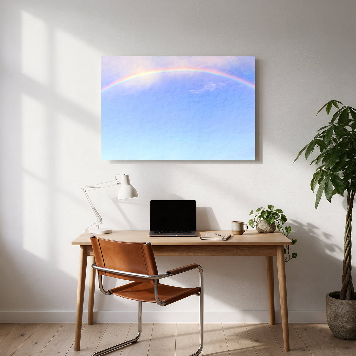 Rainbow over Blue Sky — office room landscape
