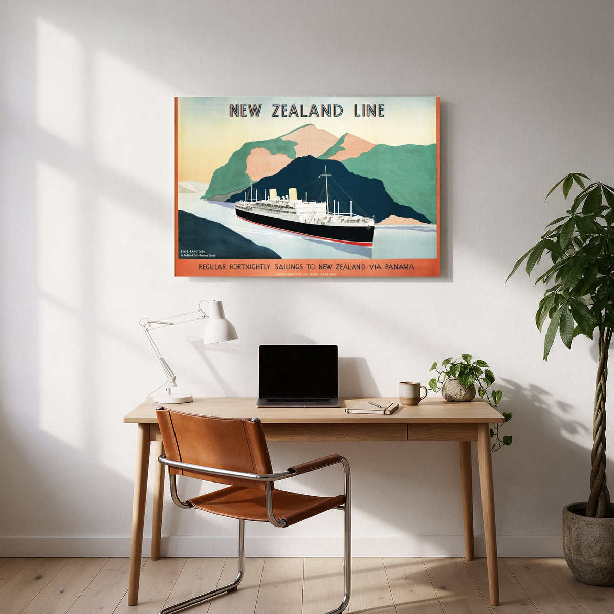New Zealand Line Steamer — office room landscape