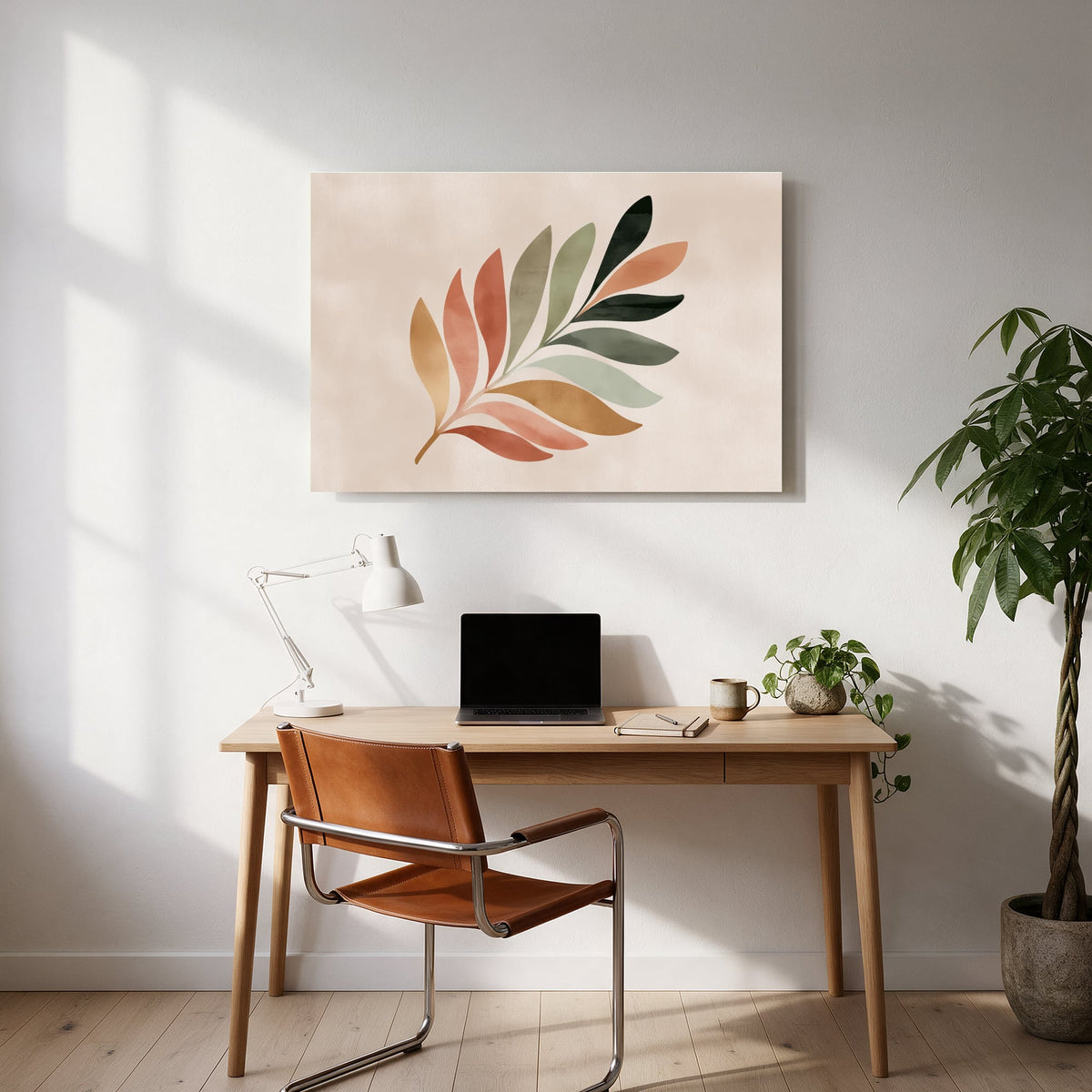 Coral Leaf Branch — office room landscape