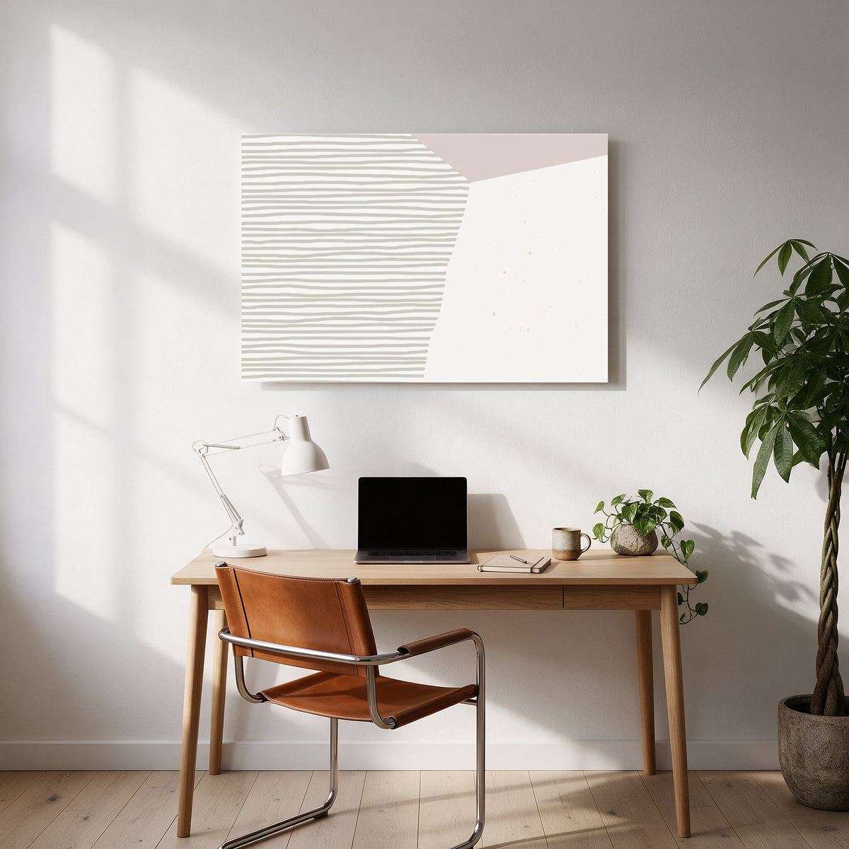 Linear Stripe Blocks — office room landscape
