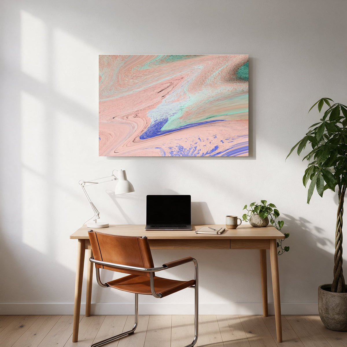 Pastel Marbling — office room landscape
