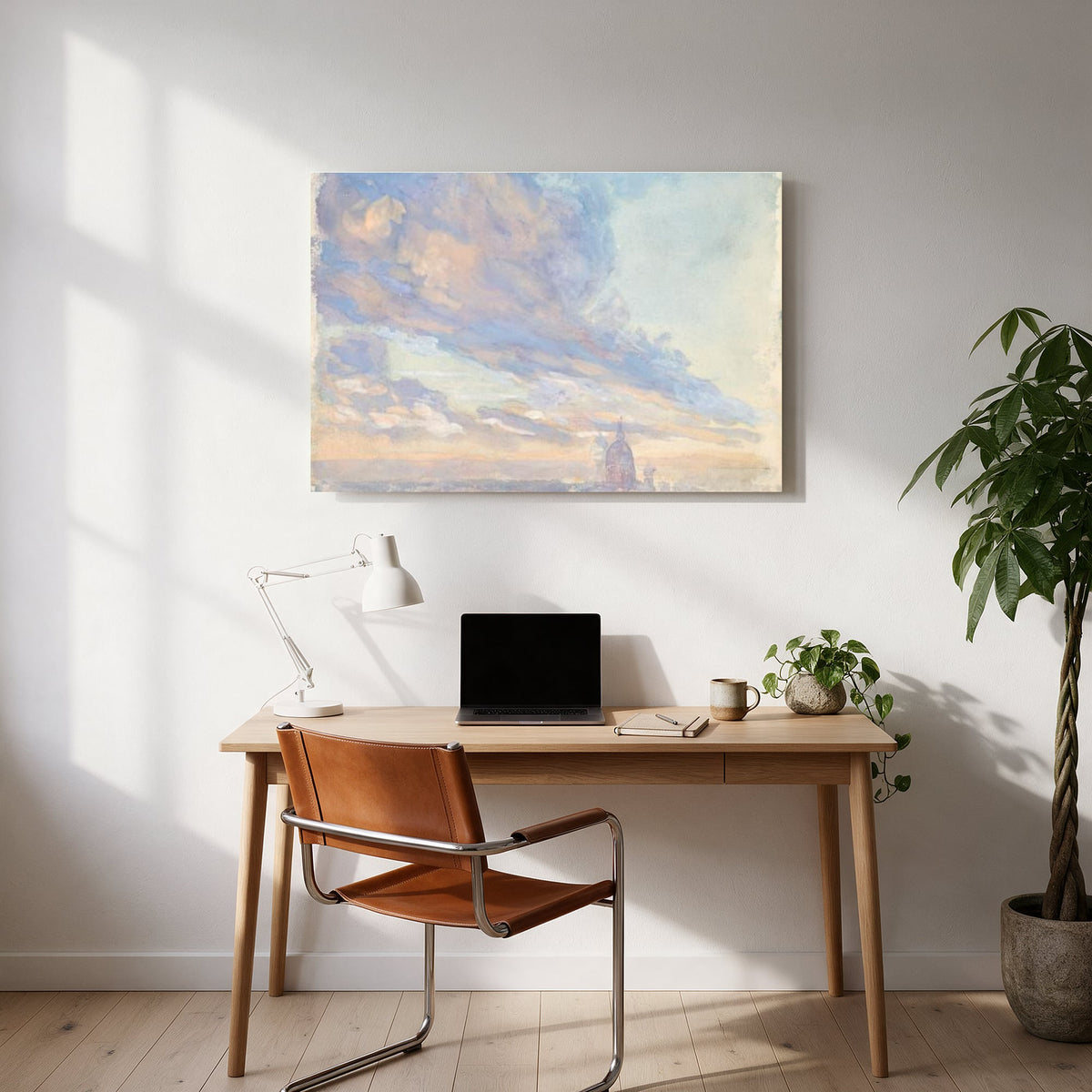 City Skyline in the Clouds — office room landscape