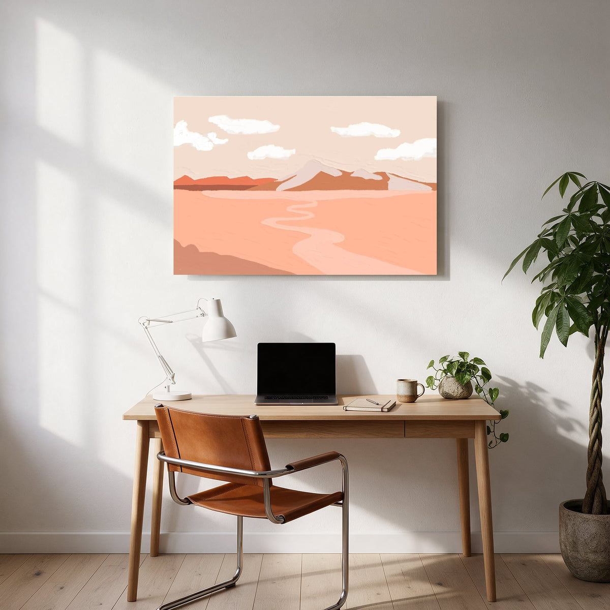 Peach Desert Road — office room landscape