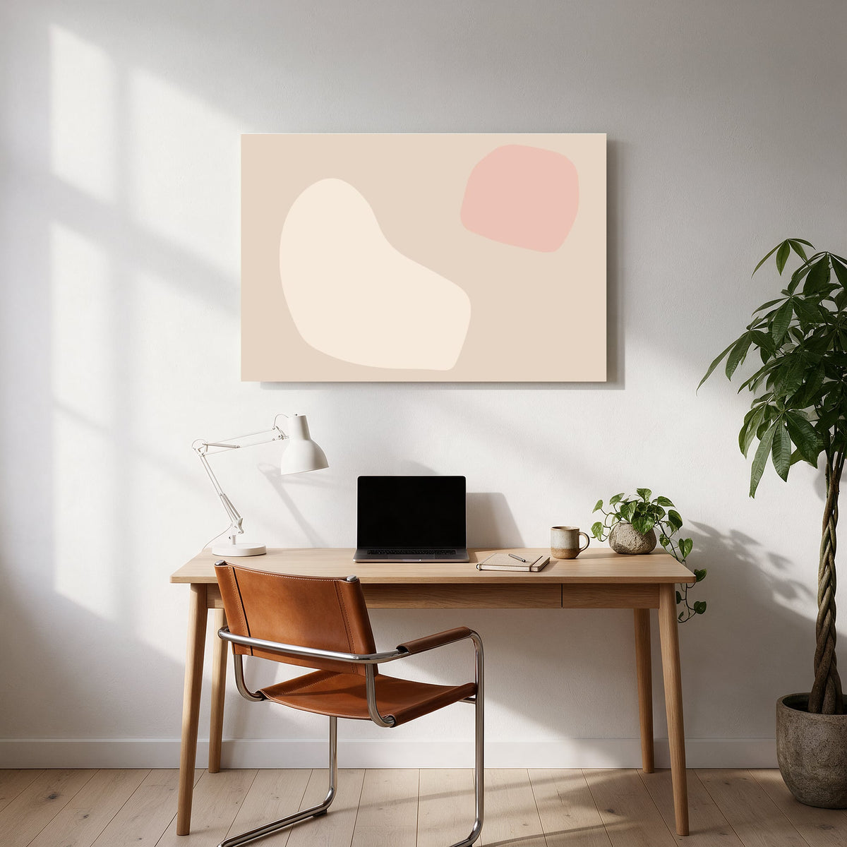 Blush Organic Shapes — office room landscape