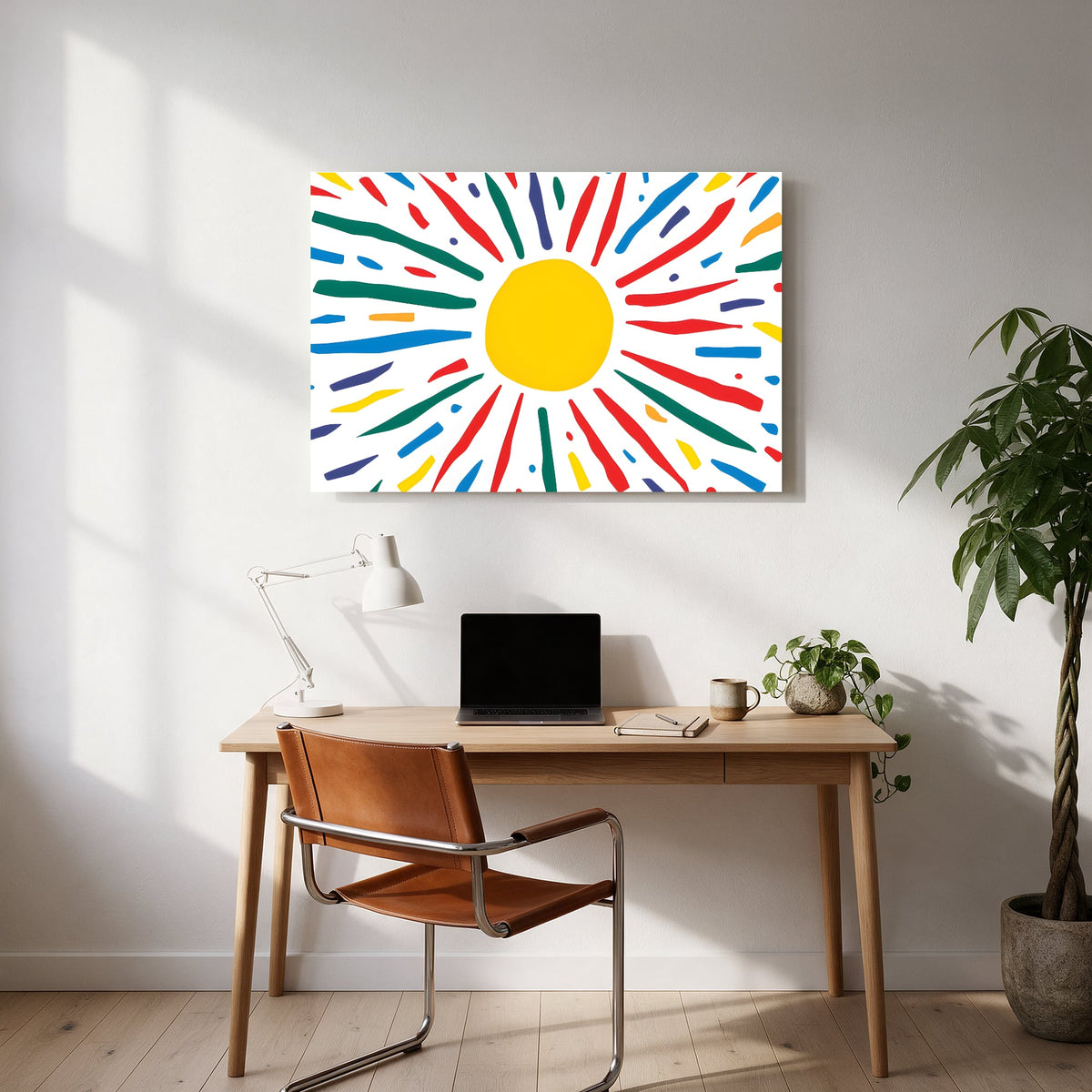 Starburst Rays — office room landscape