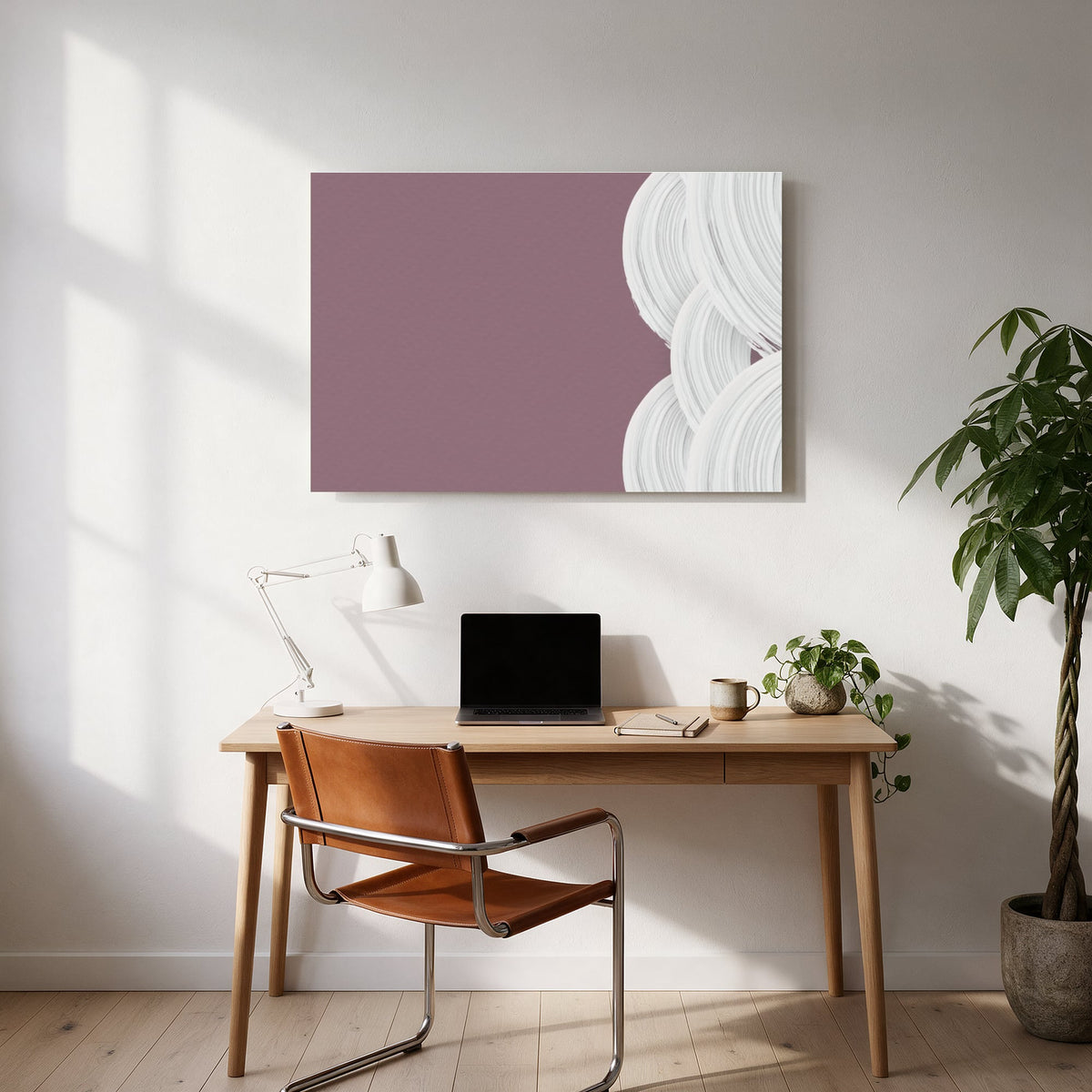Mauve and White Brush — office room landscape