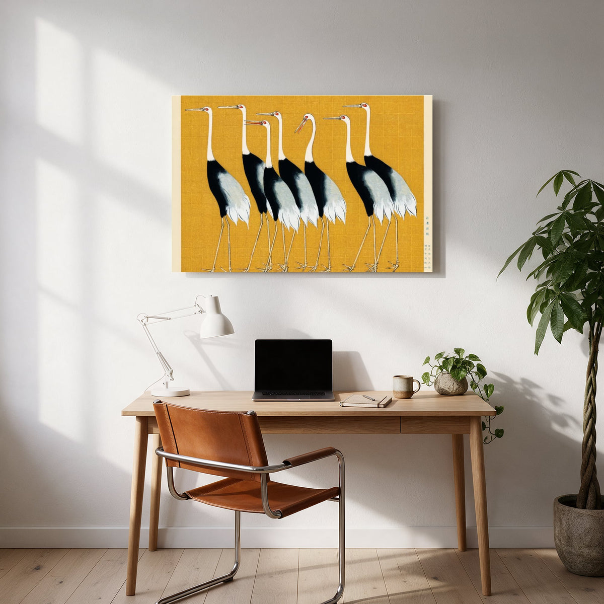 Crane Parade on Gold — office room landscape