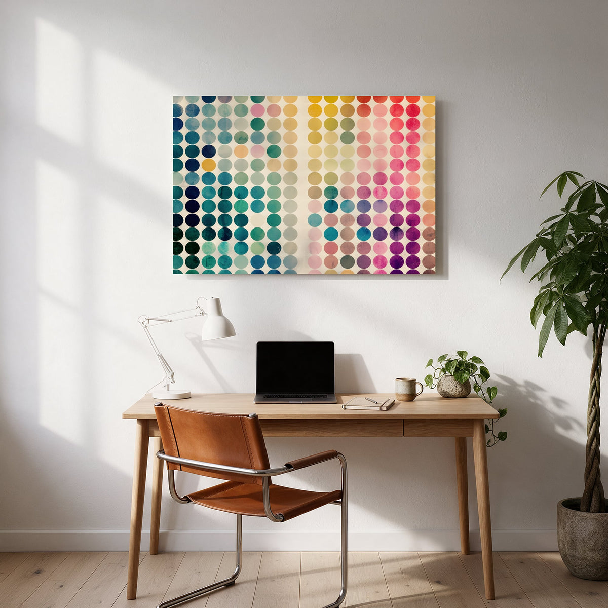 Golden Dot Grid — office room landscape