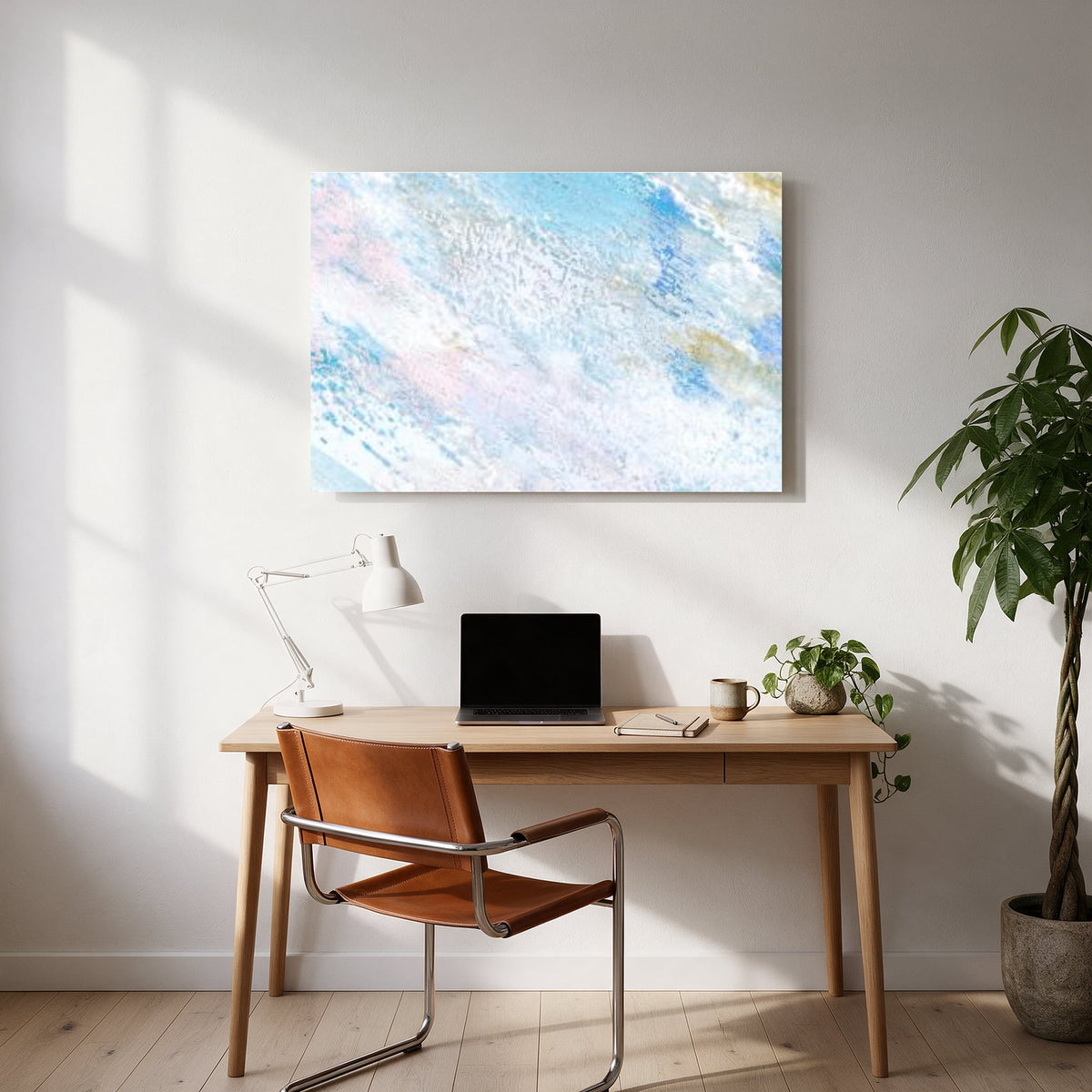 Pastel Oil Streaks — office room landscape