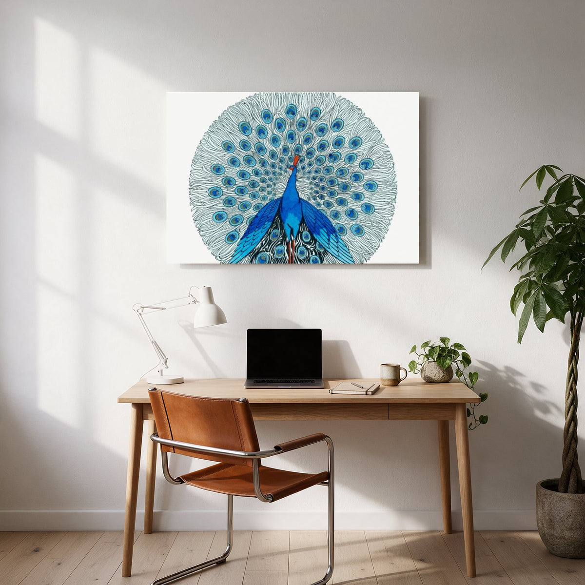 Blue Peacock — office room landscape