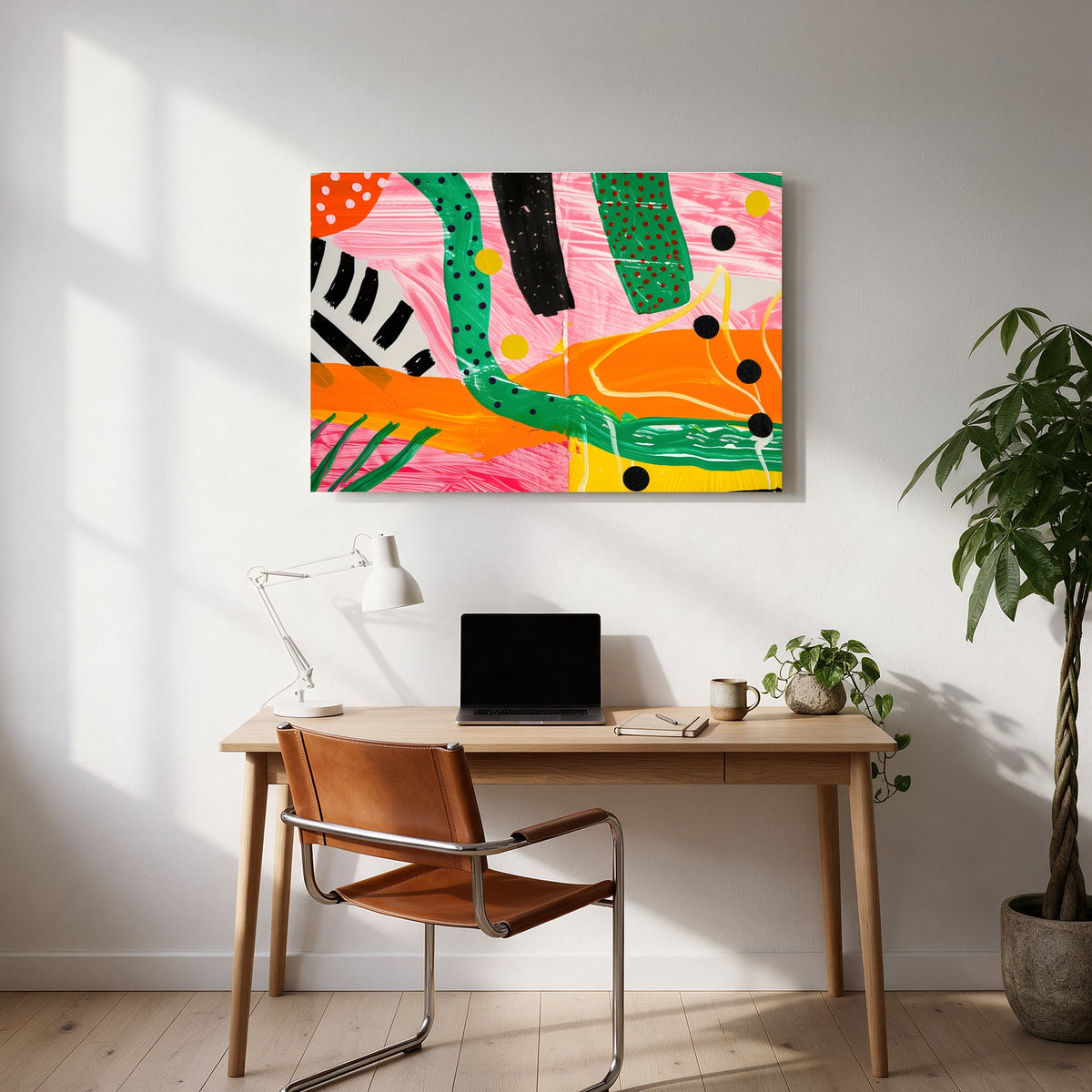 Jungle Zebra Bloom — office room landscape