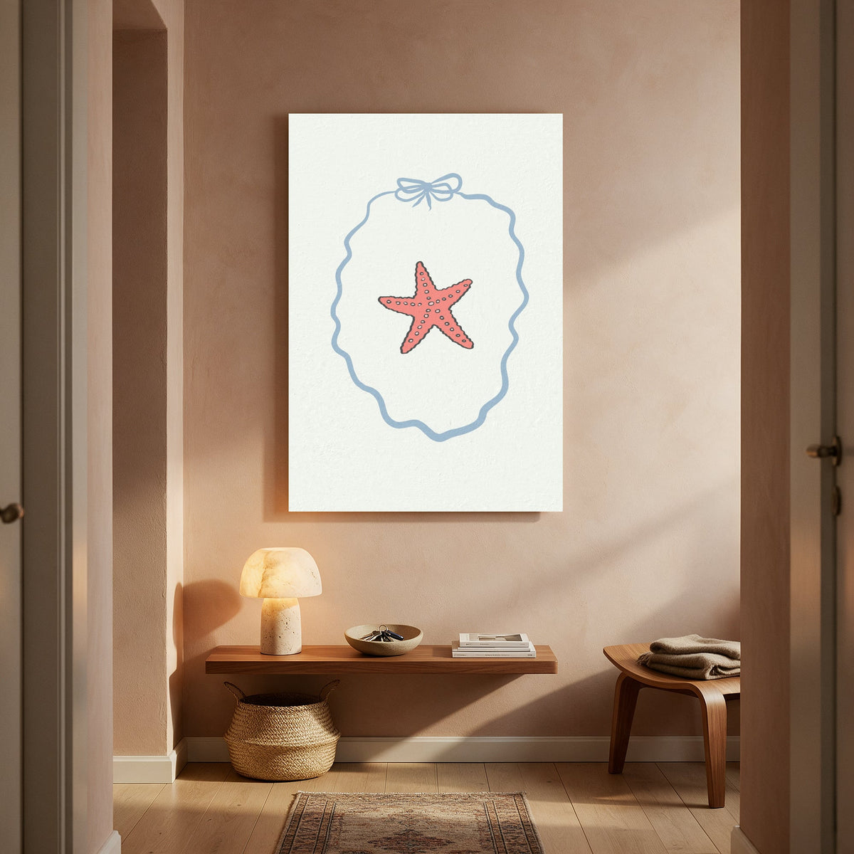 Starfish in a Ribbon Frame — Portrait Living Room- Final